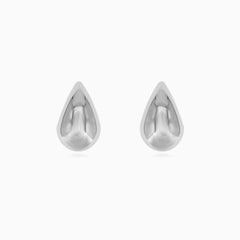 Sterling silver teardrop stud earrings