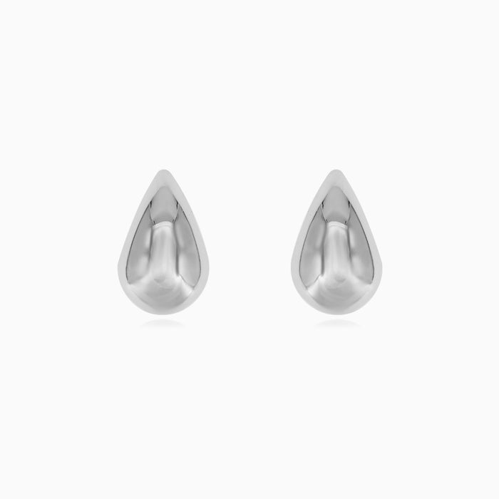 Sterling silver teardrop stud earrings