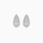 Sterling silver cubic zirconia teardrop studs