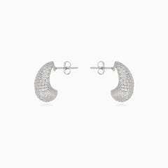 Sterling silver cubic zirconia teardrop studs