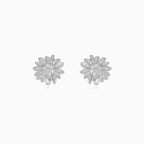 Sterling silver daisy stud earrings