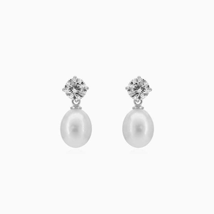Pearl Drop Sterling Silver Earrings