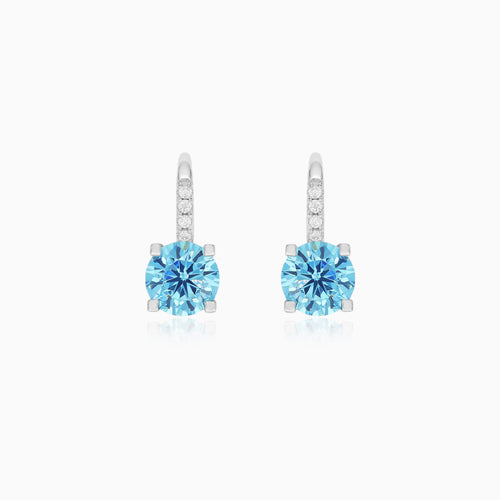 Sterling Silver Blue Topaz Classic Earrings
