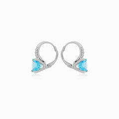Sterling Silver Blue Topaz Classic Earrings