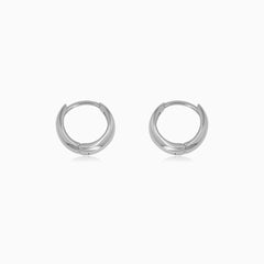 Sterling Silver Smooth Hoop Earrings