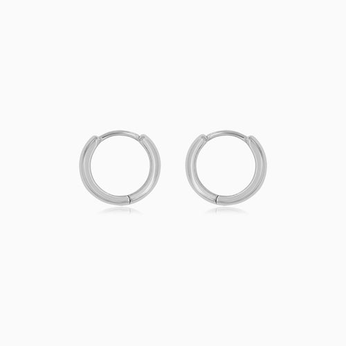 Sterling Silver Polished Huggie Earrings