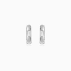 Sterling Silver Polished Huggie Earrings