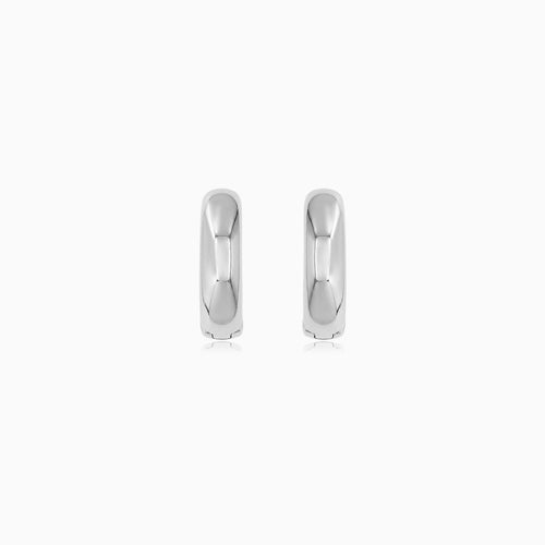 Sterling Silver Polished Huggie Earrings