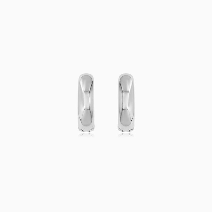 Sterling Silver Polished Huggie Earrings