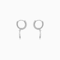 Sterling Silver Zircon Star Dangle Earrings