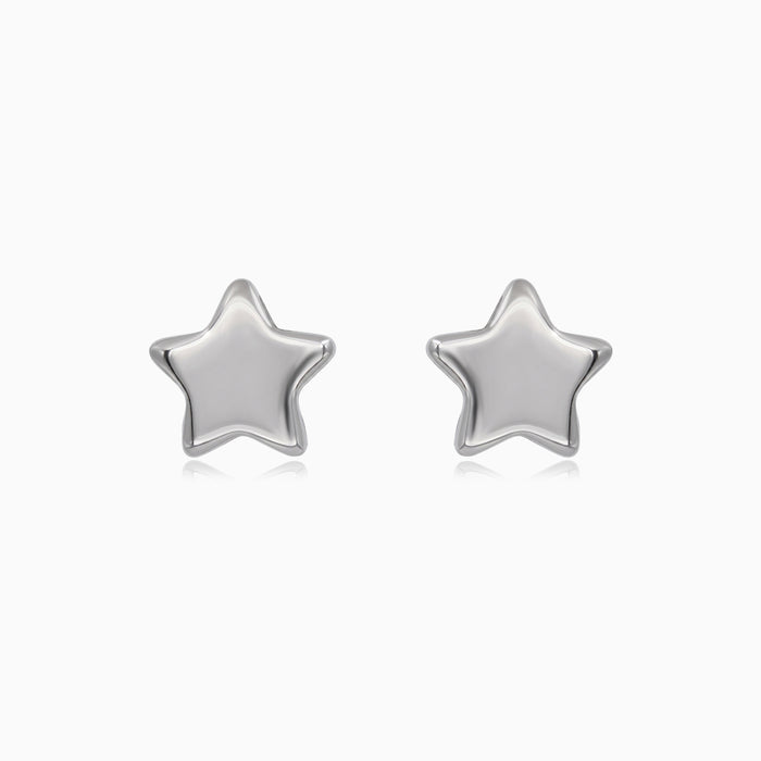 Sterling Silver Star Stud Earrings