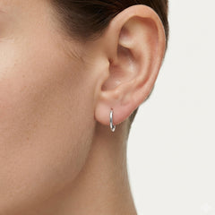 Sterling Silver Square Hoop Earrings
