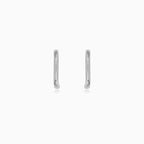 Sterling Silver Square Hoop Earrings