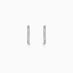 Sterling Silver Square Hoop Earrings