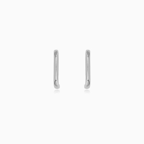 Sterling Silver Square Hoop Earrings