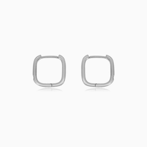 Sterling Silver Square Hoop Earrings
