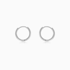 Sterling Silver Pavé Hoop Earrings