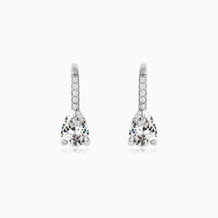 Sterling Silver Pear Drop Earrings