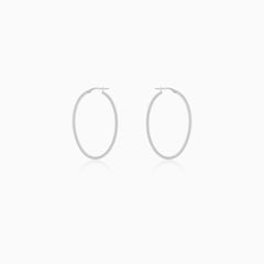 Textured Sterling Silver Hoop Earrings
