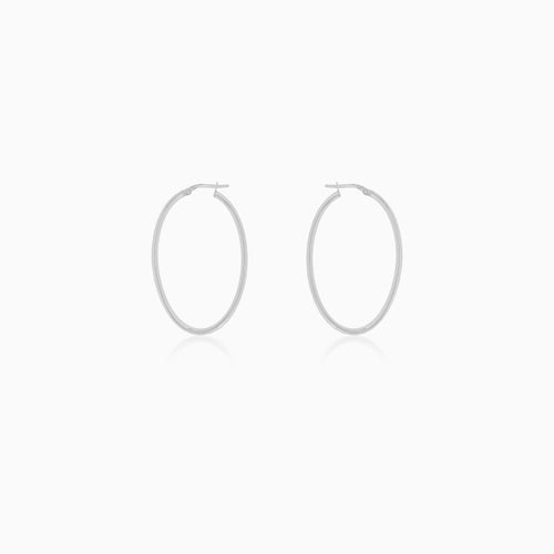 Textured Sterling Silver Hoop Earrings
