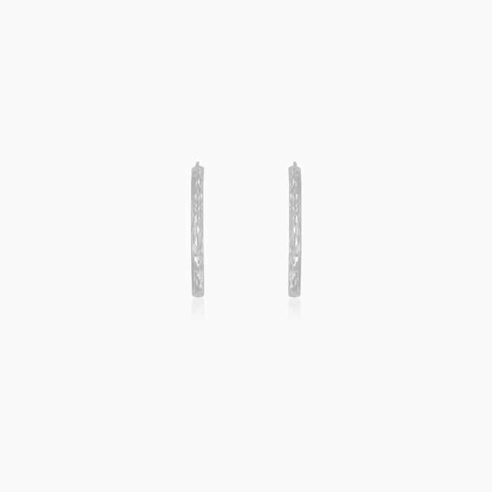 Textured Sterling Silver Hoop Earrings