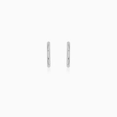 Smooth Sterling Silver Hoop Earrings