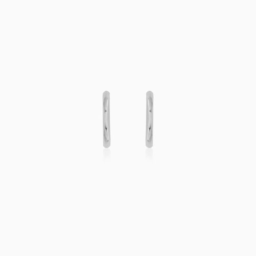 Smooth Sterling Silver Hoop Earrings