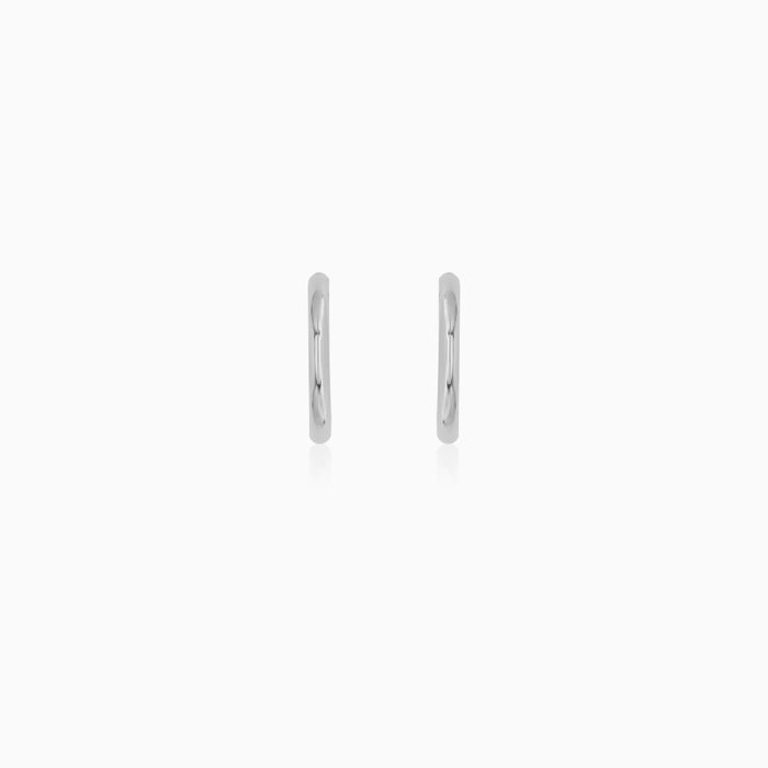 Smooth Sterling Silver Hoop Earrings