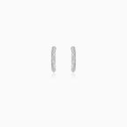 Decorative Sterling Silver Hoop Earrings