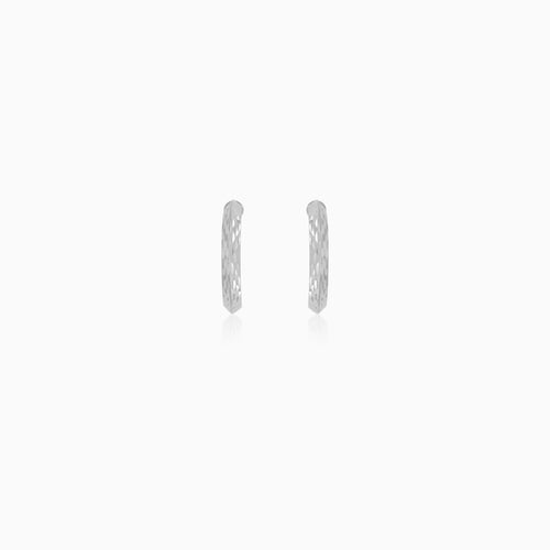 Decorative Sterling Silver Hoop Earrings