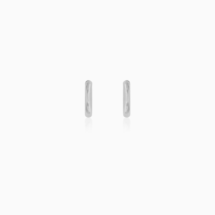 Sterling Silver Hoop Earrings with a Mirror Shine