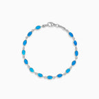 Sterling silver bracelet with blue opal