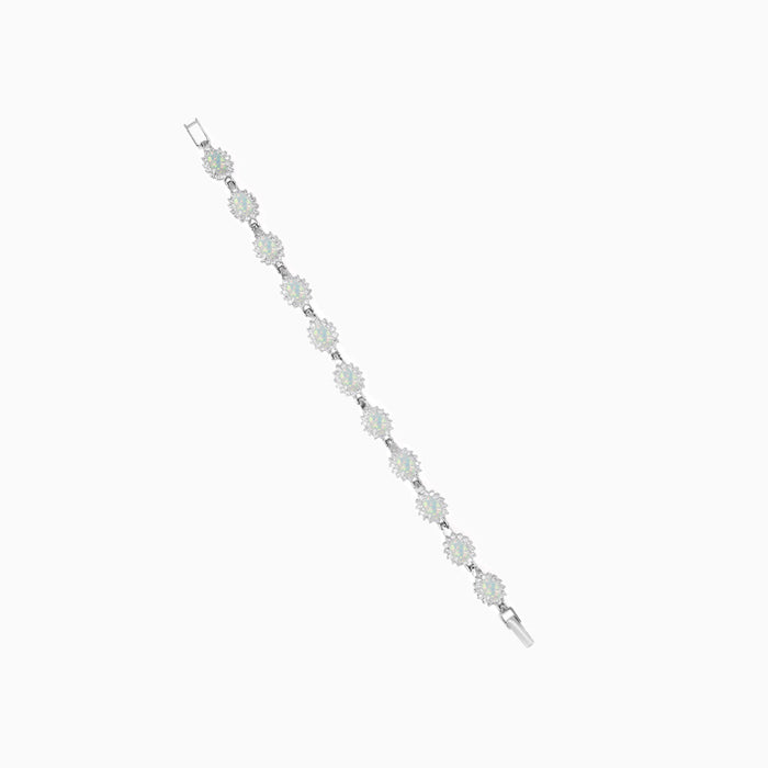 Stříbrný opálový náramek se svatozáří