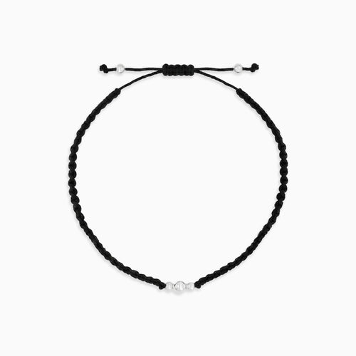 Sterling Silver Bead Cord Bracelet