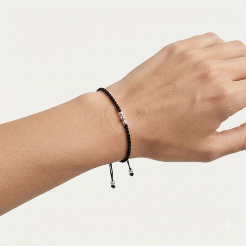 Sterling Silver Bead Cord Bracelet