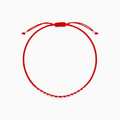 Sterling Silver Red Cord Bracelet