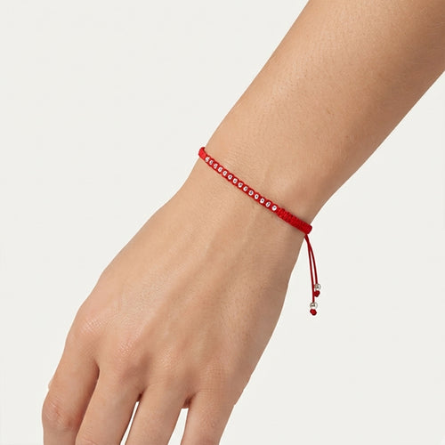 Sterling Silver Red Cord Bracelet