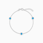 Sterling Silver Blue Opal Bracelet