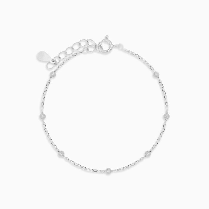 Sterling Silver Beaded Chain Bracelet