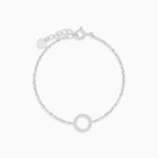 Sterling Silver Pavé Circle Bracelet