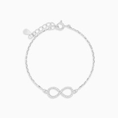 Sterling Silver Infinity Motif Bracelet