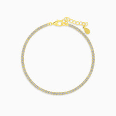 Gold-Plated Sterling Silver Tennis Bracelet