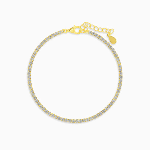 Gold-Plated Sterling Silver Tennis Bracelet