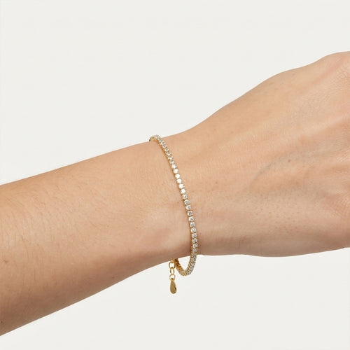 Gold-Plated Sterling Silver Tennis Bracelet