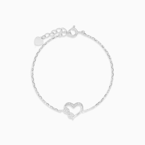 Sterling Silver Infinity Heart Bracelet
