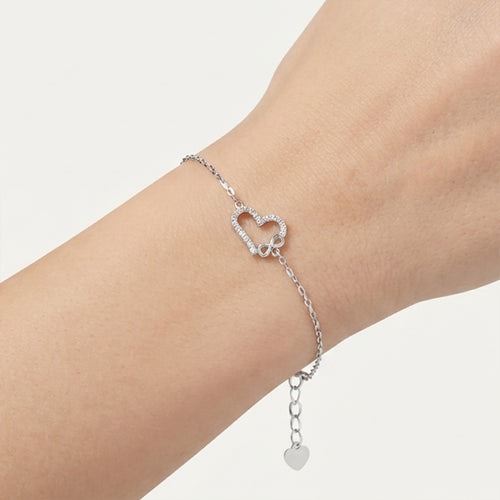 Sterling Silver Infinity Heart Bracelet
