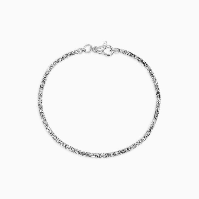 Men’s Silver Bracelet with Ornamental Links