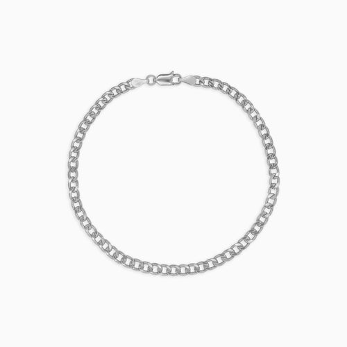 Men’s Sterling Silver Slim Curb Bracelet