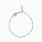 Sterling Silver Bracelet with Cross and Medallion