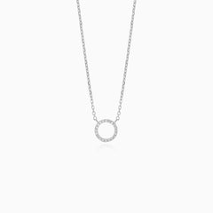 Sterling silver necklace with circle